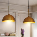41inch Industrial Modern Copper Color Double Pendant Light Adjustable