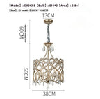 French Aged Crystal Chandelier, Retro Silver Iron Frame