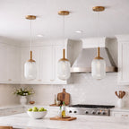 Modern Style Pendant Lamp - Bronze And Clear 110-120V Bedside Lamp Bed