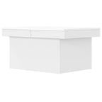 White Coffee Table with Hidden Storage, 39 in