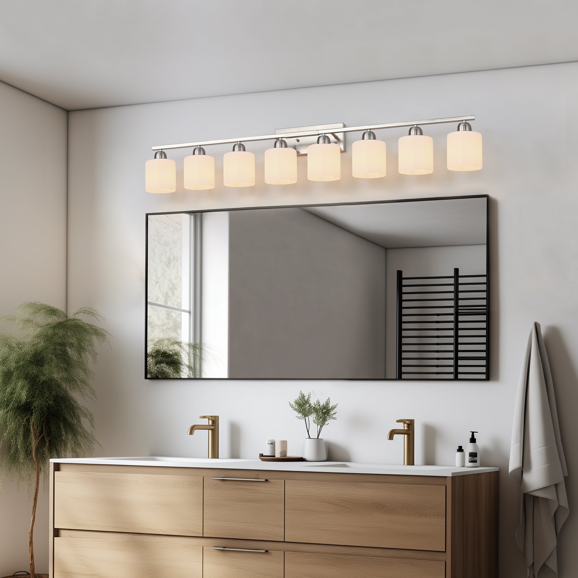 8-Light Bathroom Light Fixtures