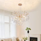Gold Crystal Tree Branch Chandelier, Modern Luxury Pendant Light Fixture