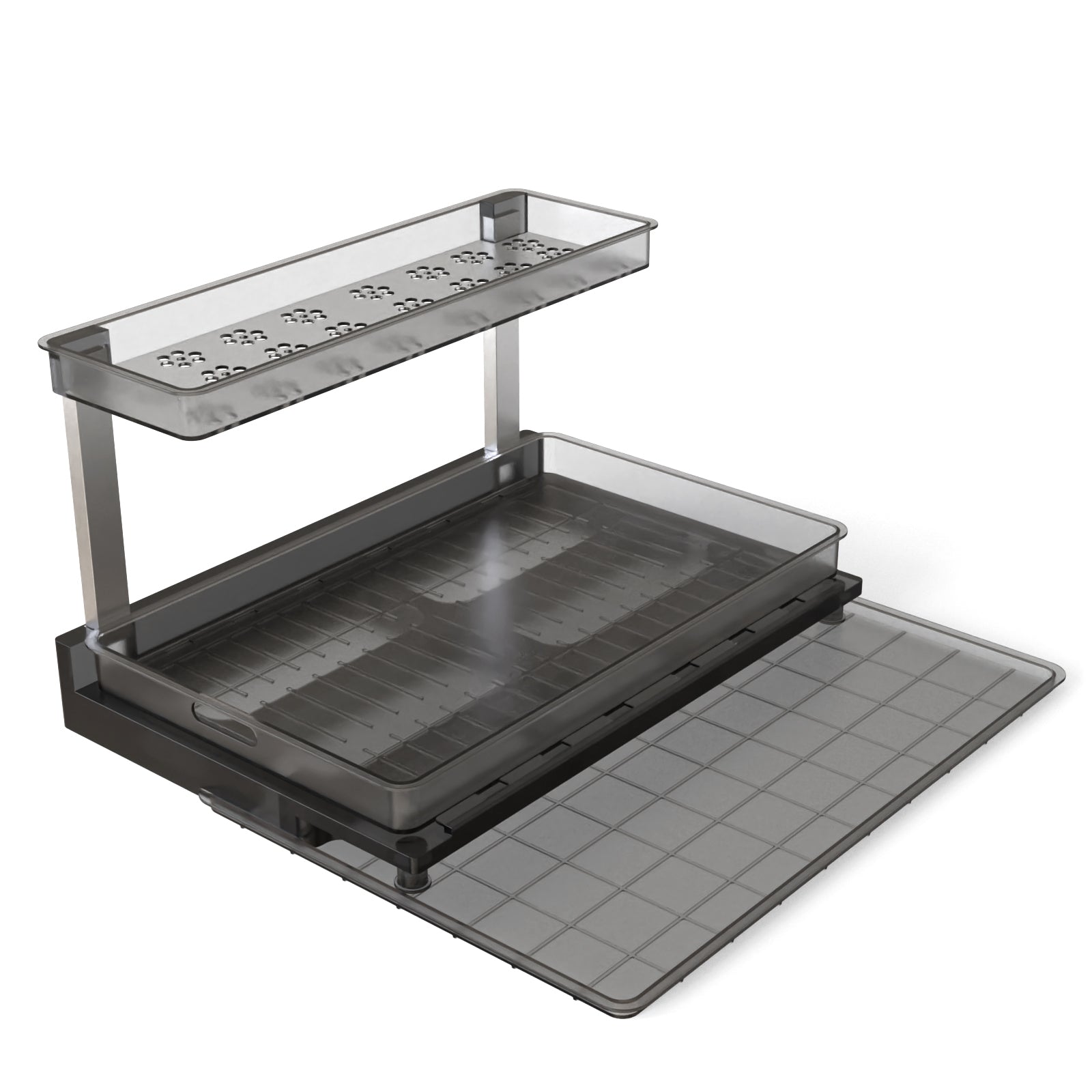 1Pc 2Tier Pull Out Under Sink Organizer Cabinet Organizer With Sliding