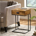 Modern C-Shaped Side Table | 2-Layer Structure