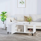 Modern White Coffee Table, 40 in