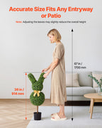 Artificial Topiary Bunny-Shape Boxwood Ball