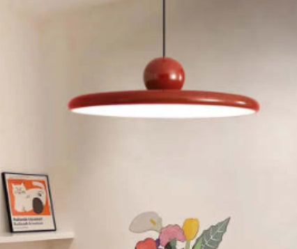 Flying Saucer LED Pendant Light, Retro Disc, Adjustable Drop