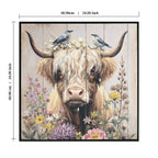 Farmhouse Highland Cow Wall Decor In Neutral Colour Rustic Cow And Chr