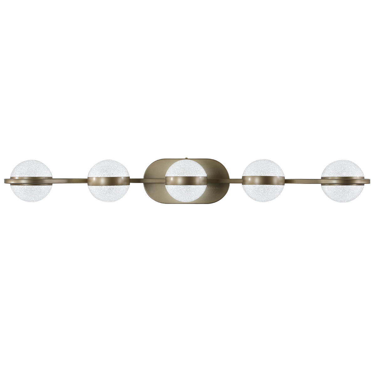 Modern 5-Light Bathroom Vanity Light Fixture, Wall-Mounted Over Mirror, for Powder Room — detail view 3