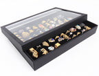 Slots Jewelry Ring Display Organizer Tray Holder Earrings Storage Box
