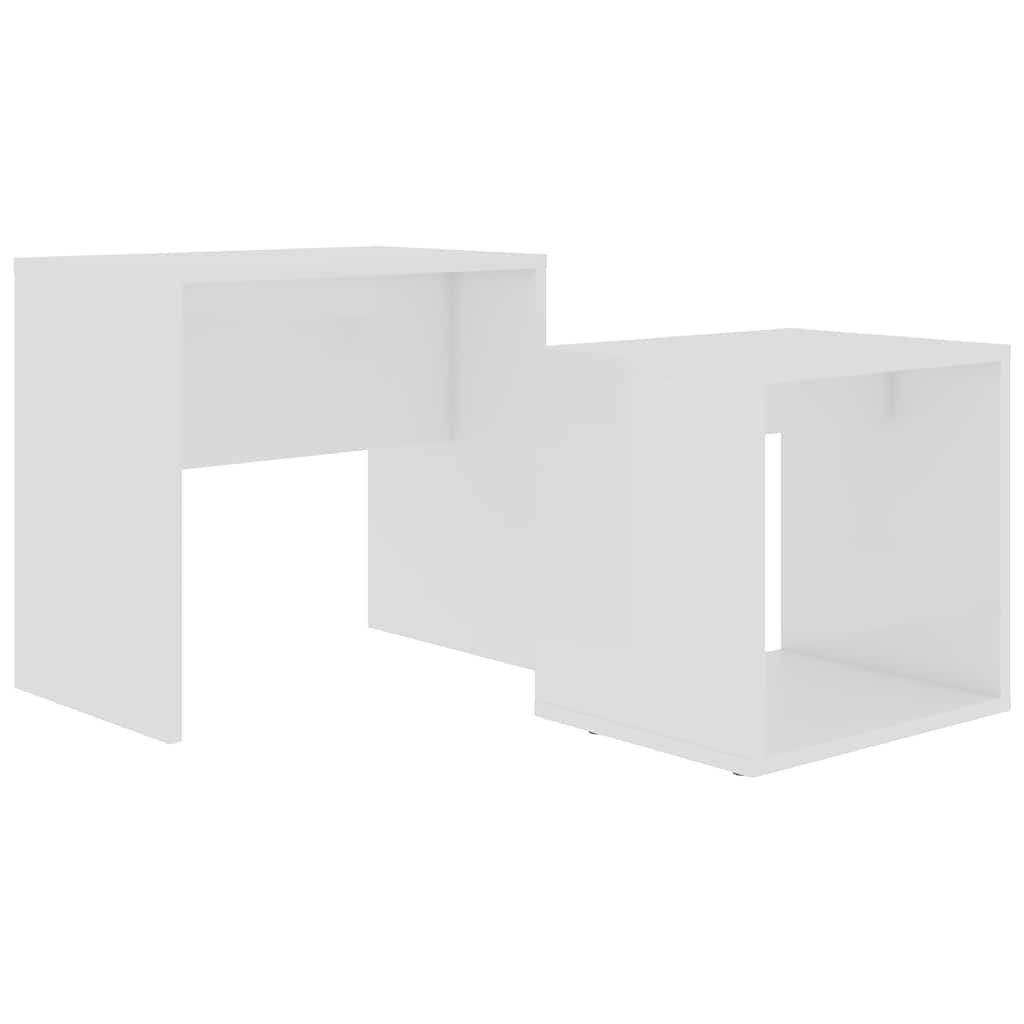 Nesting Coffee Table Set of 2, White Finish
