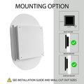 20x34 Inch Oval Recessed Metal Frame Bathroom Wall Cabinet With Mirror