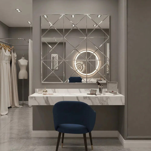 3d Mirror Wall Decor Beveled Glass Wall Mirror Interior Home Decor Lar