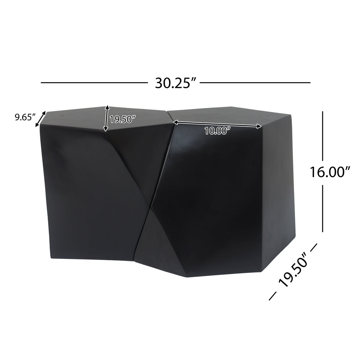 Modern Stone-Composite Coffee Table Set