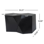 Modern Stone-Composite Coffee Table Set