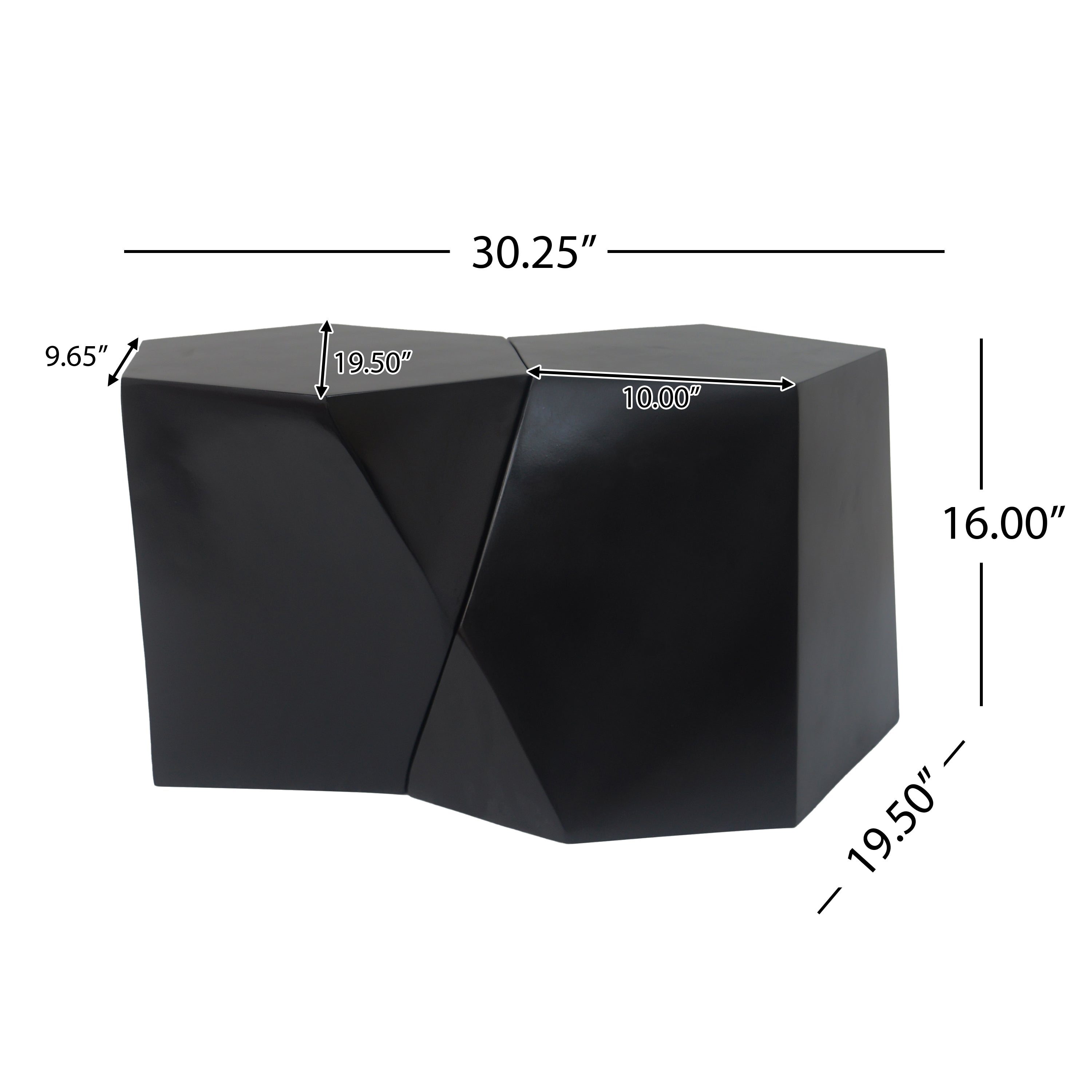 Modern Stone-Composite Coffee Table Set