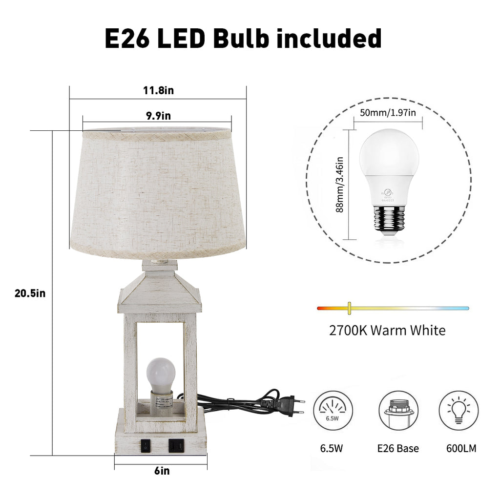 20.5 Set Of 2 Vintage Table Lamps For Living Room