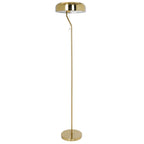 Tall Corner Floor Lamp, Gold Outer & White Inner Shade, Living Room Lighting