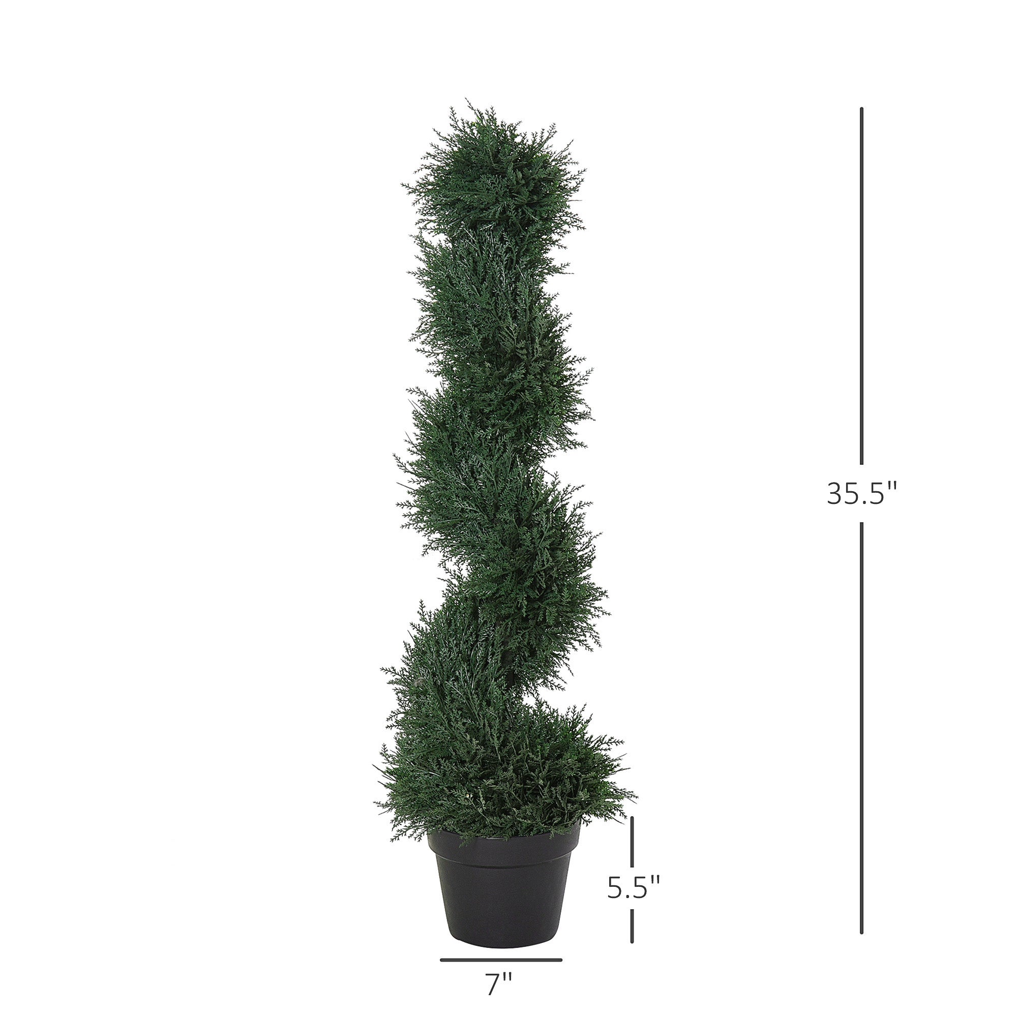 3FT Topiary Artificial Faux Cedar Tree Spiral Fake Plant