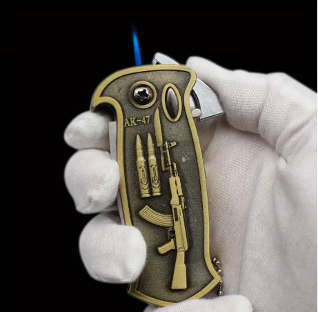 Cool Metal Design Jet Torch Lighter Refillable Butane Novelty Lighter