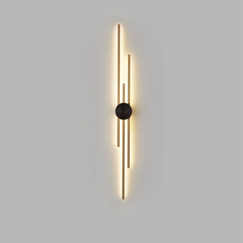 Full Copper Linear Wall Sconce, 25 to 48 in Lengths