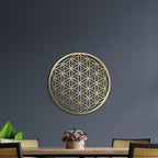 Zen Lotus Metal Wall Art Boho Chic Floral Hanging For Living Room Bedr