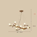 10-Light Tree Branch Chandelier, Wabi-Sabi Resin, Warm LED