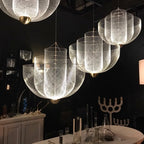 Iron Mesh Pendant Light, Sculptural Shadow-Play Shade, 18 in