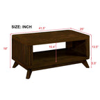 Rectangular Wood Coffee Table, Natural Grain