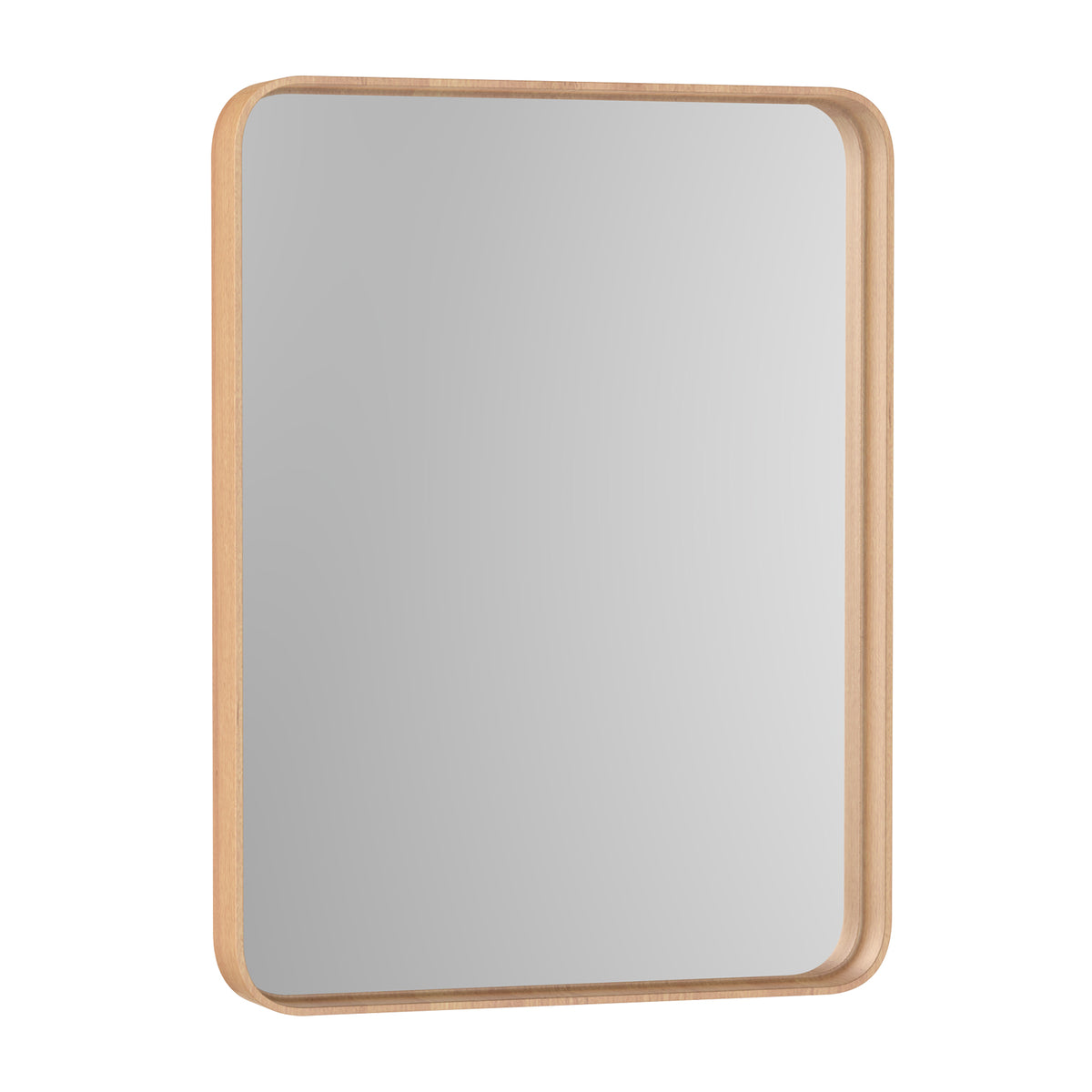 Rectangular Framed Bathroom Mirror, Anti-Fog Glass, Wood, Silver and White, 22x30 and 24x36 in. — detail view 2