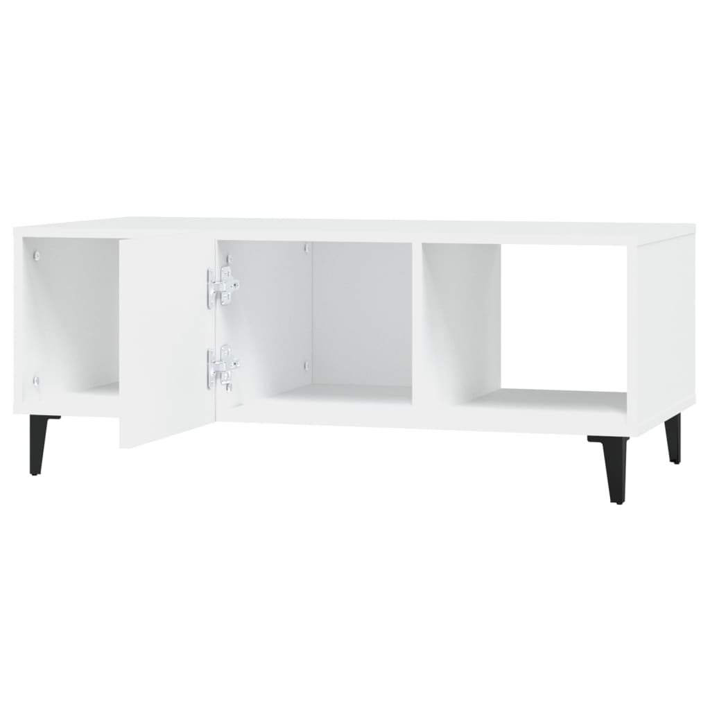 Modern White Coffee Table, 40 in