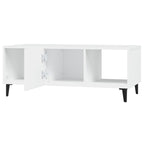 Modern White Coffee Table, 40 in