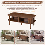 Scandinavian Coffee Table with Roller Door, Walnut Finish