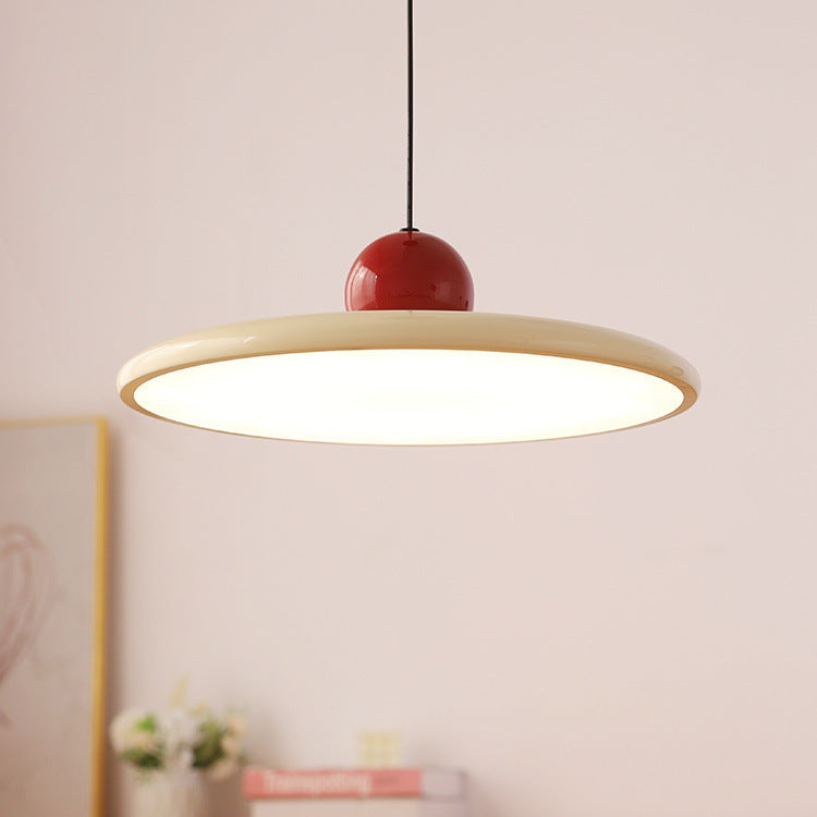 Flying Saucer LED Pendant Light, Retro Disc, Adjustable Drop