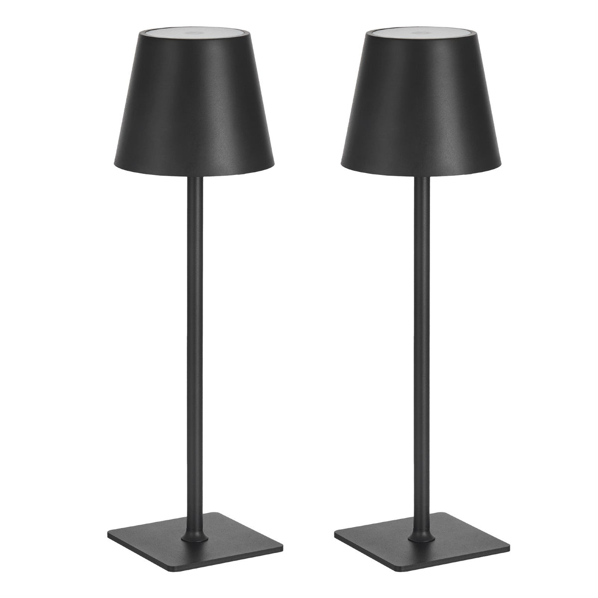 Cordless Rechargeable Table Lamp, Built-in 5200mAh Battery, Black, Set of 2 for Bedroom — detail view 2
