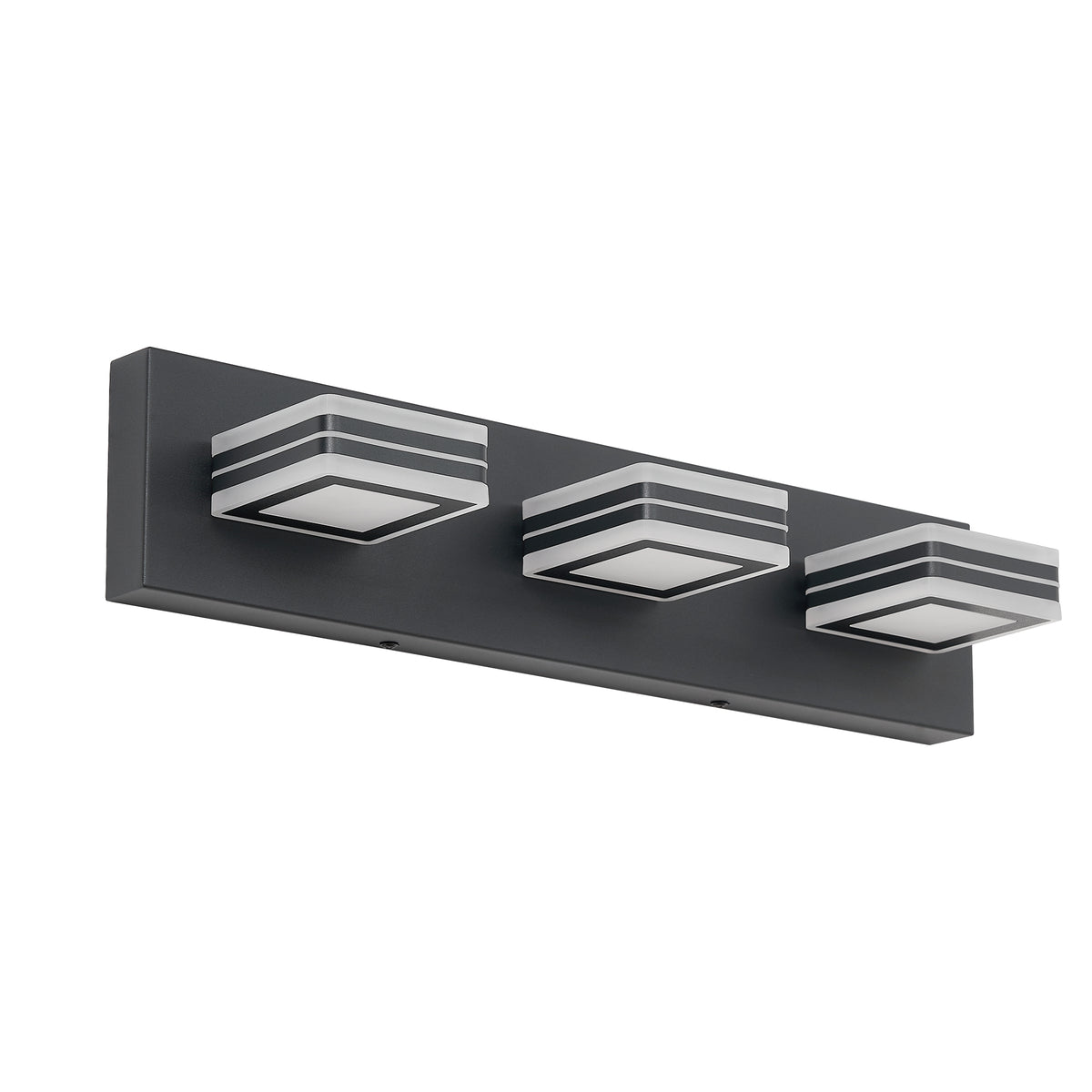 Modern 3-Light LED Vanity Light, Up and Down Design, Matte Black for Bathroom Mirror — detail view 6
