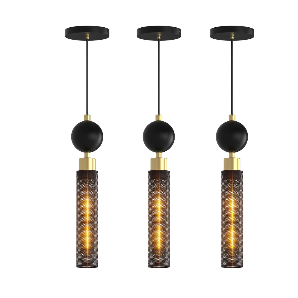 Modern Black Wrought Iron Pendant Light, Adjustable Kitchen Island Fixture