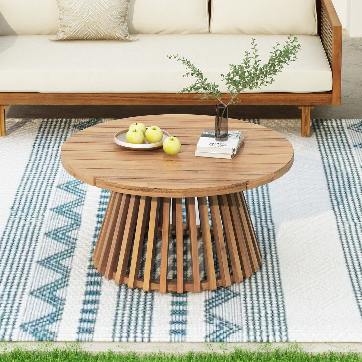 Acacia Wood Outdoor Coffee Table