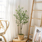 Artificial Olive Tree, Faux Potted Silk Floor Plant, Tall Indoor Tree