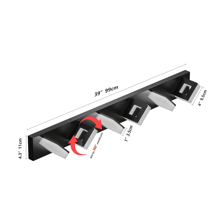 Dimension diagram for Modern LED 6-Light Bathroom Vanity Light Bar, Sleek Fixture for Bathroom Mirror