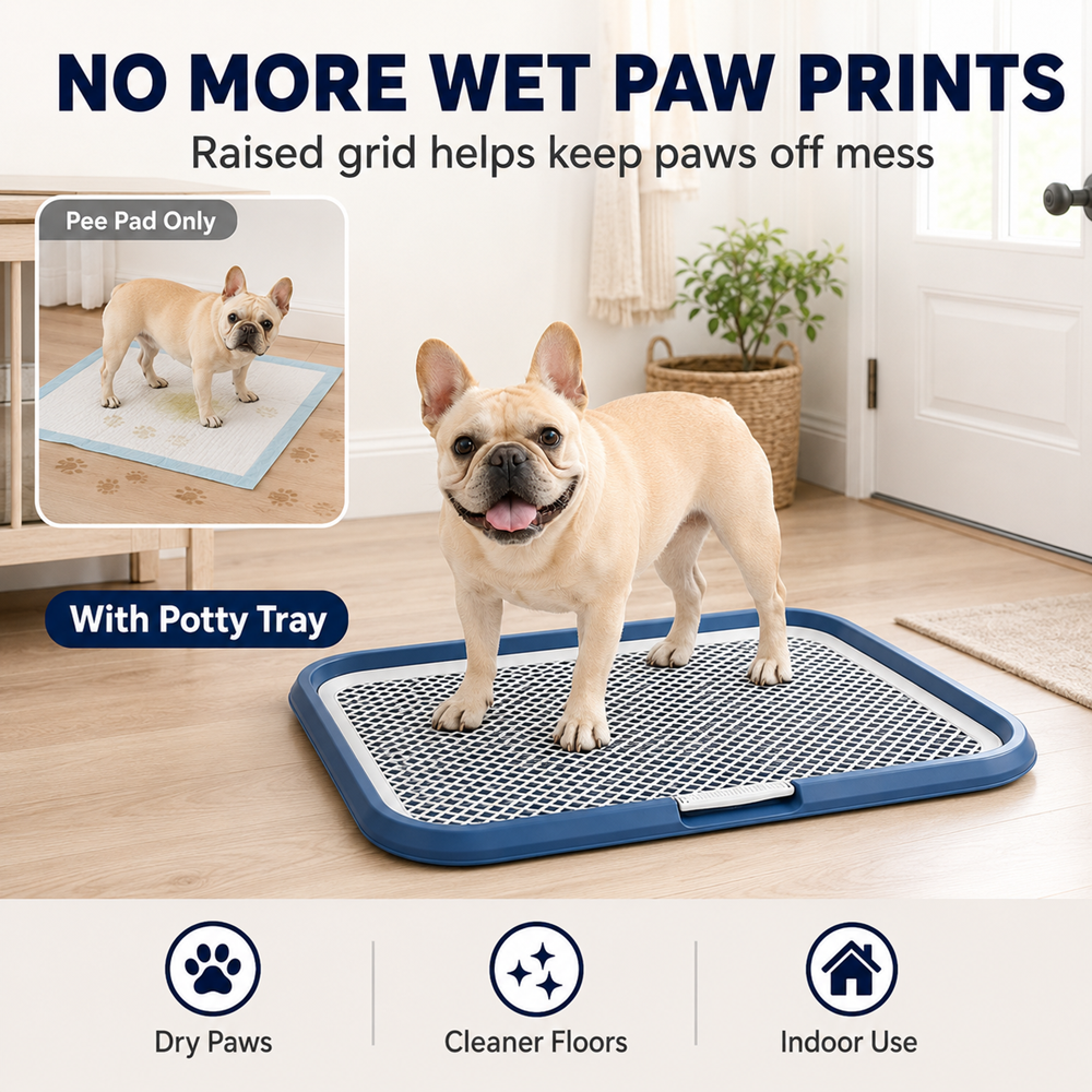 Dog Potty Tray With Removable Grating