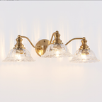 24 Inch 3-Light Vintage Bathroom Wall Sconce - Elegant Golden Metal An