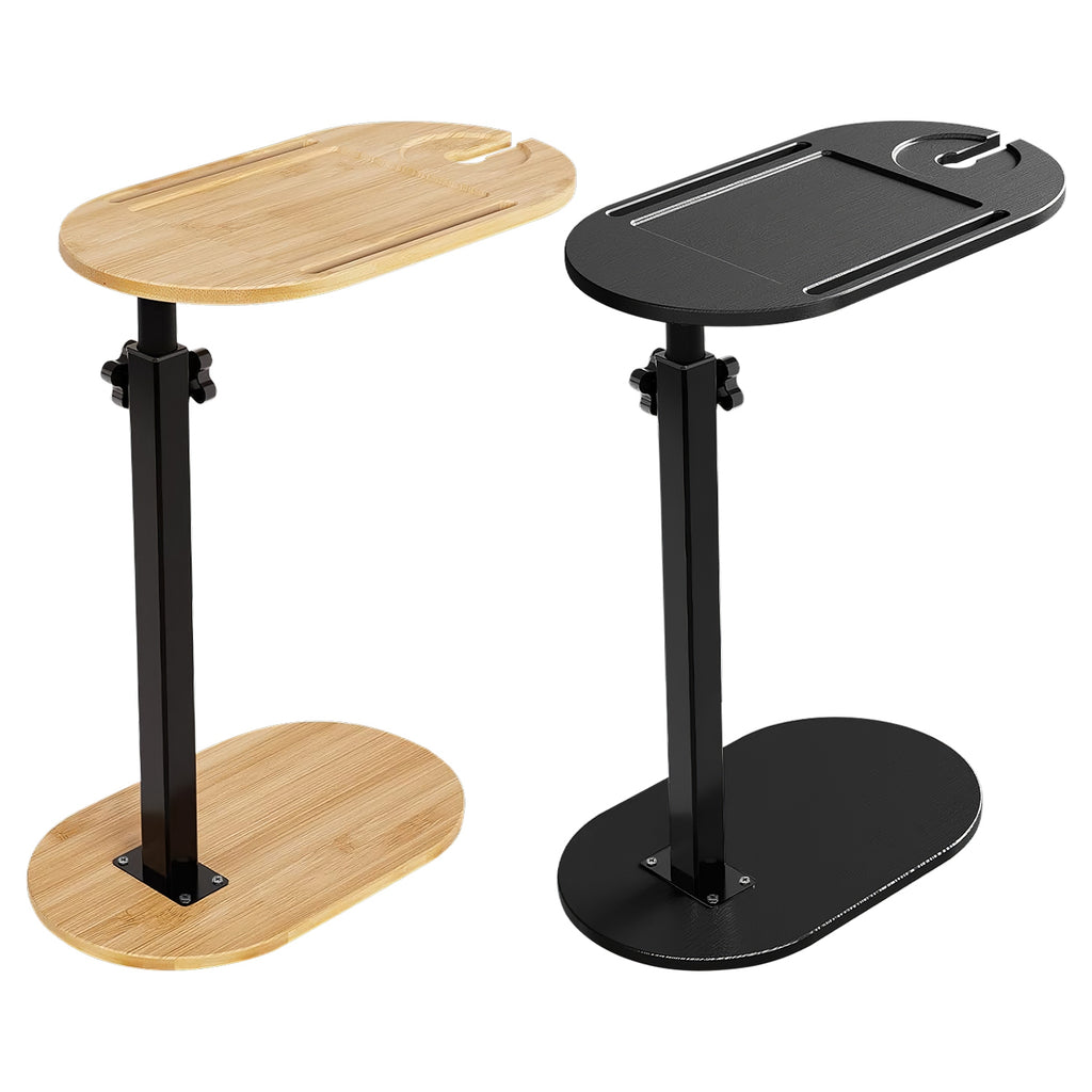 1Pc C-Shaped Bathtub Tray Table With Adjustable Height 360Degree Rotat