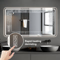 40x32 Inch LED Bathroom Mirror Vanity Mirrors With Front Lights Wall M