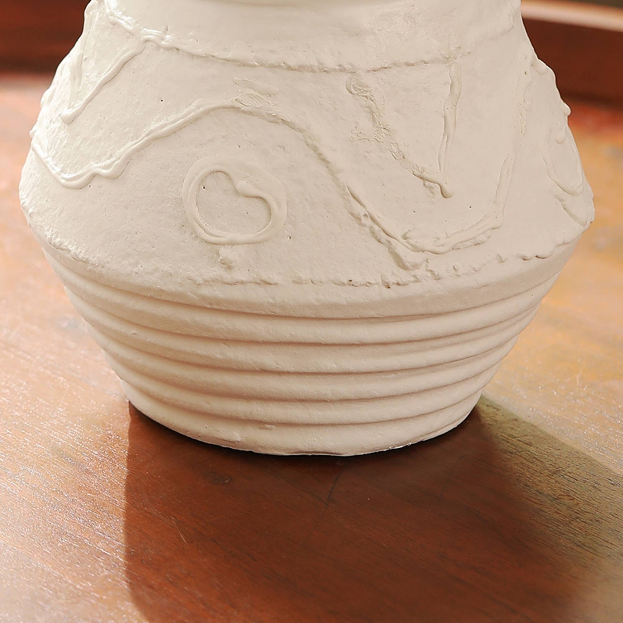 Organic Pattern Terracotta Candle Holder 5.2x5.2x5.5'' Rustic Candle S