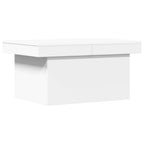 White Coffee Table with Hidden Storage, 39 in