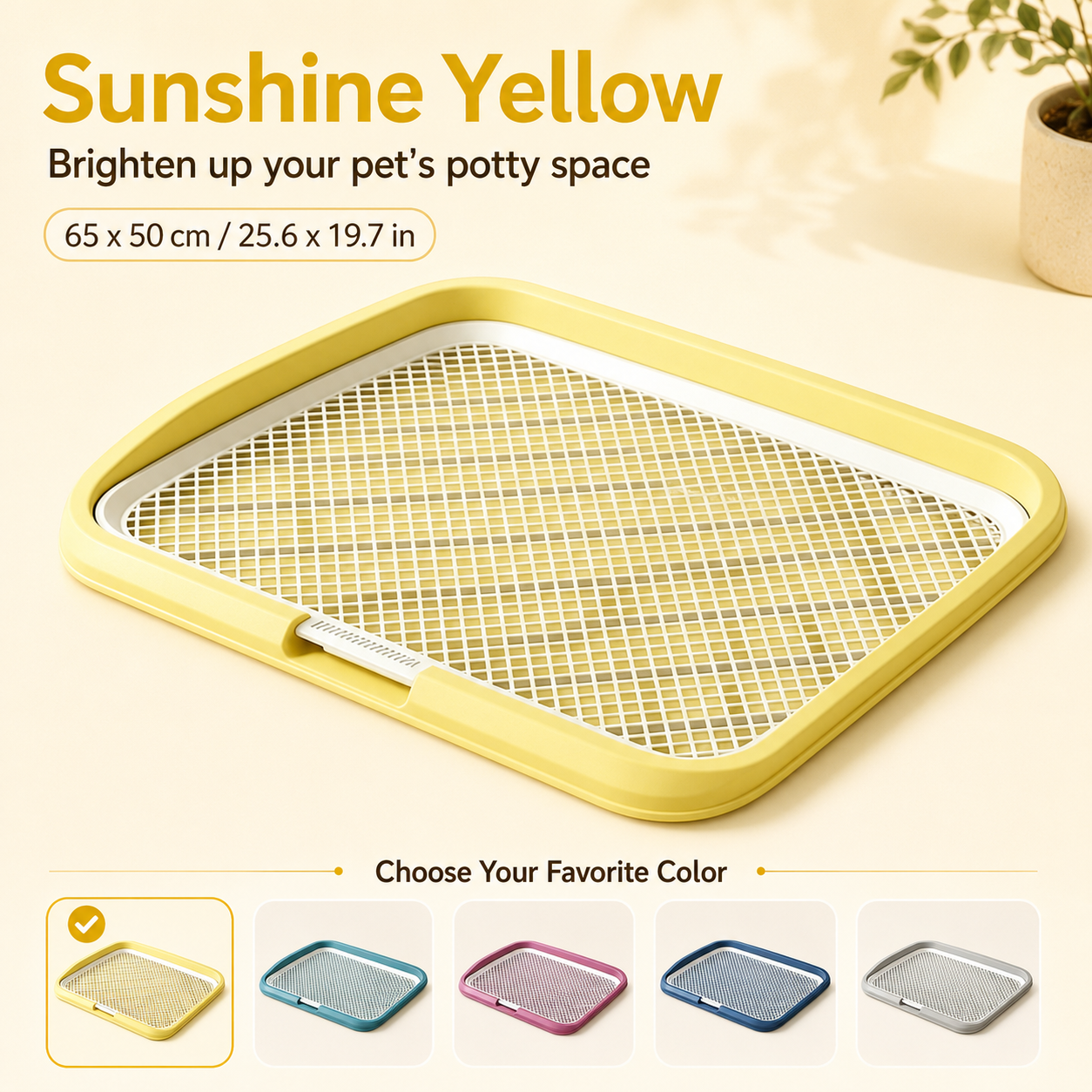 Dog Potty Tray With Removable Grating