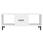 Modern White Coffee Table, 40 in