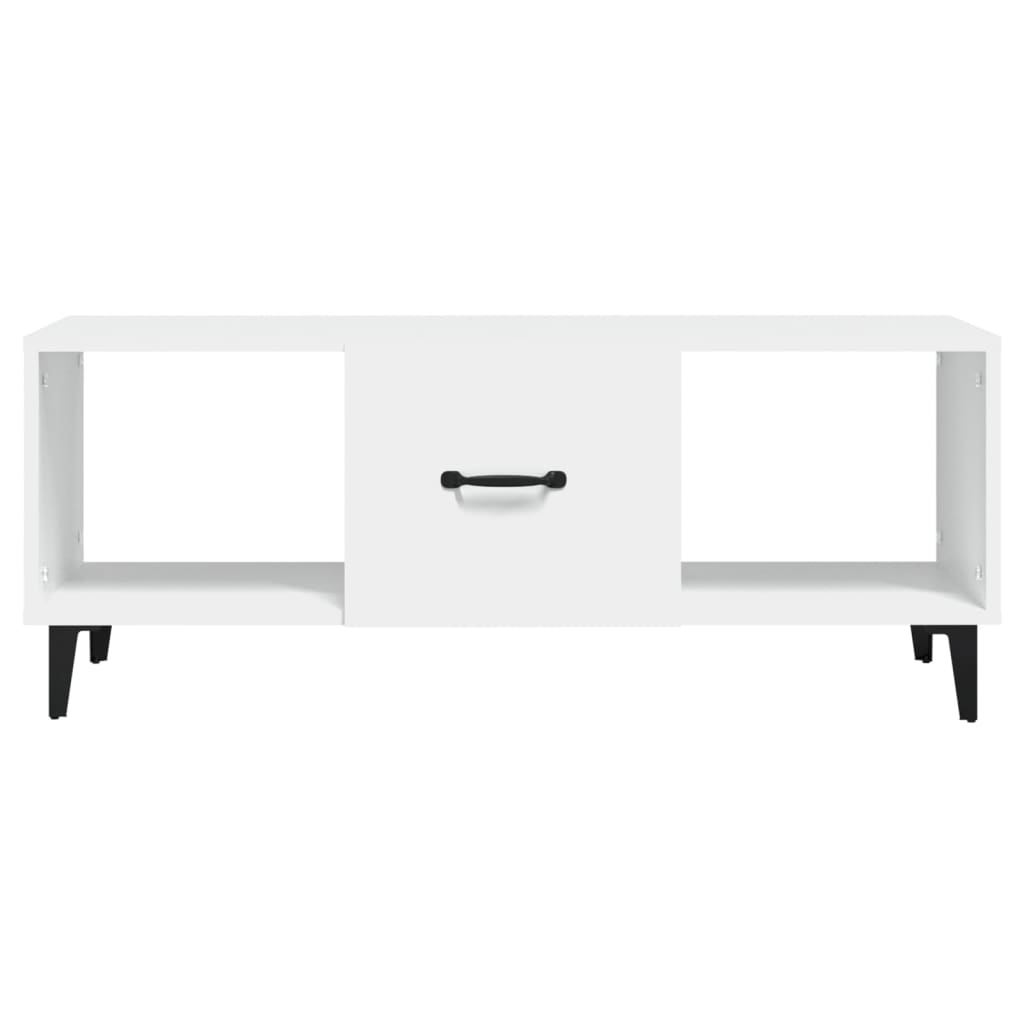 Modern White Coffee Table, 40 in
