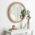 27.5 Inches Round Wall Mirror For Bathroom Vanity